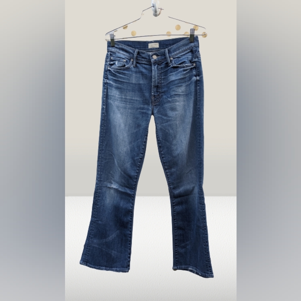 Mother Denim The Insider Crop Double Trouble High Rise Vintage Medium Wash 26